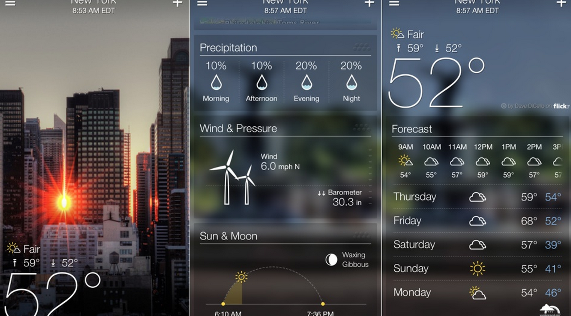 Yahoo! Weather, Favorite App